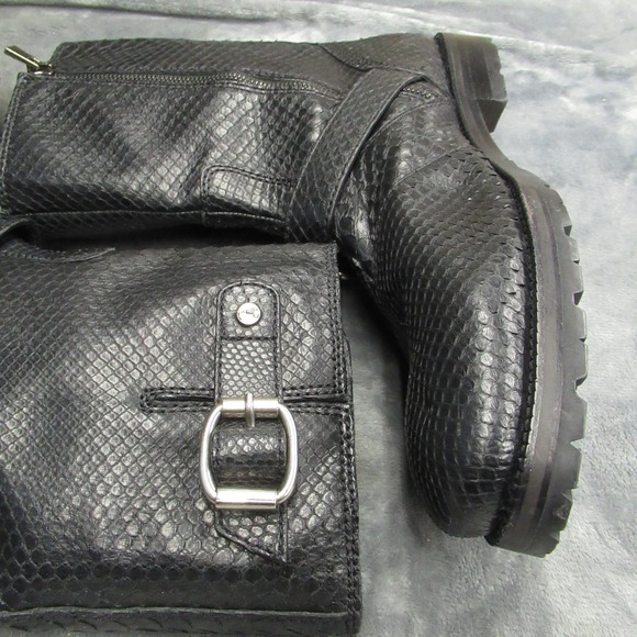 Jimmy Choo Men 9.5 Python Boots BLK Exotic Embos Leather LIGHTLY USED RARE Italy main image 15